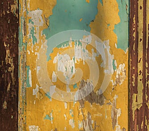 Abstract grunge wood texture background , Old wood, cracked and painted