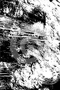 Abstract grungy rough scratches texture background illustration in black and white