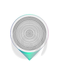 Abstract guilloched object color vector isolated on a white background photo