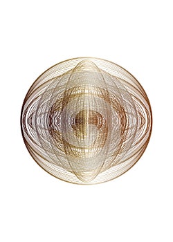 Abstract guilloched object color vector isolated on a white background photo