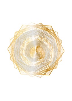 Abstract guilloched object color vector isolated on a white background photo