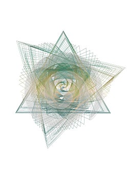 Abstract guilloched object color vector isolated on a white background photo