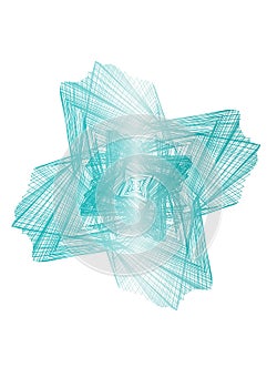 Abstract guilloched object color vector isolated on a white background photo