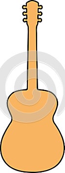 Abstract guitar clipart design on white