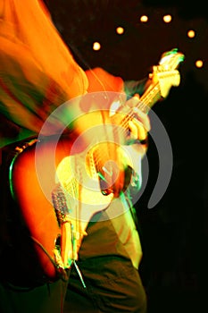 Abstract guitarist concert photo