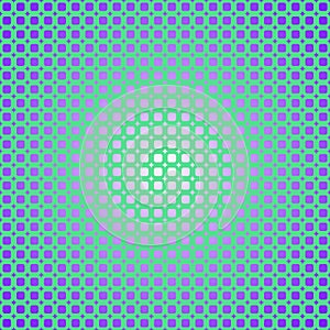 Abstract halftone background. Blue dots on green background.