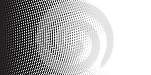 Abstract halftone black and white vector background. Grunge effect dotted pattern. Vector graphic for web business designs photo