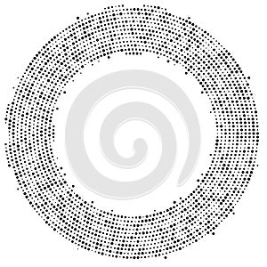 Abstract halftone circular frame background. EPS 10 vector