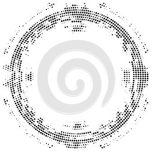 Abstract halftone circular frame background. EPS 10 vector