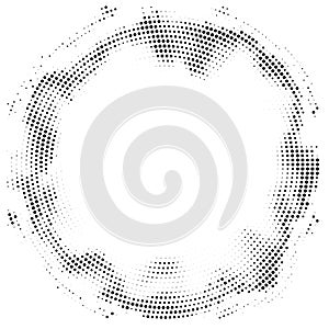 Abstract halftone circular frame background. EPS 10 vector