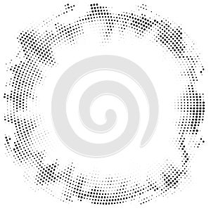 Abstract halftone circular frame background. EPS 10 vector