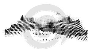 Abstract Halftone Dot Landscape Texture Background, vector design Generative AI