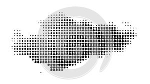 Abstract halftone dot pattern, digital pixel texture, retro background element vector design Generative AI