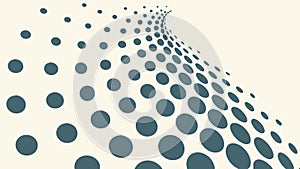 Abstract Halftone Dot Pattern Perspective Texture vector design Generative AI