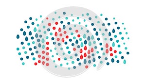 Abstract Halftone Dot Pattern in Vibrant Colors, vector design Generative AI