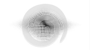 Abstract Halftone Dot Pattern on White Background
