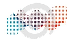 Abstract Halftone Dot Wave, Dynamic Gradient Pattern, vector design Generative AI