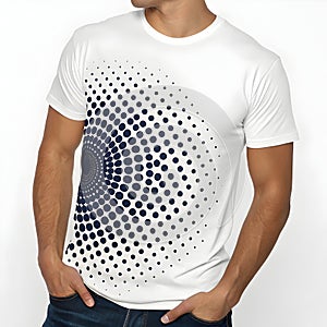 Abstract halftone effect vector isolated on white background