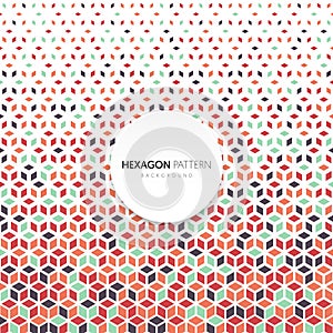 Abstract halftone hexagon geometric shape pattern background vintage retro style