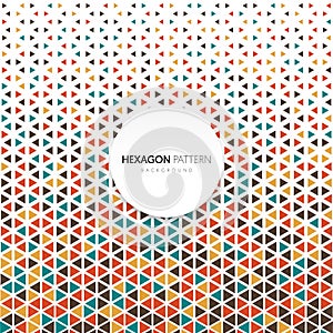 Abstract halftone hexagon geometric shape pattern background vintage retro style