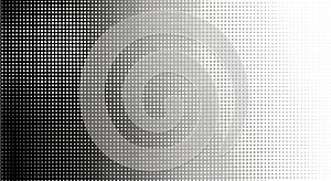 Abstract Halftone Pattern in Black and White