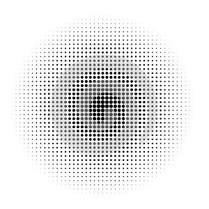 Abstract halftone pattern. Halftone circular dot pattern with gradient effect