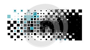 Abstract Halftone Pixelated Gradient Pattern, vector design Generative AI