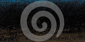 Abstract halftone random pattern on black