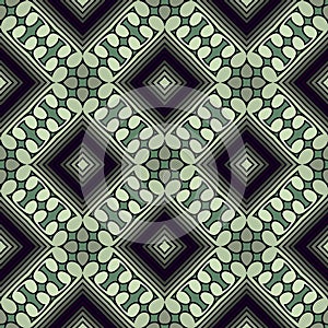 Abstract halftone seamless pattern. Vector ornamental half tone background. Elegant modern design in green colors. Beautiful