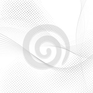 Abstract halftone swoosh lines background