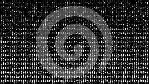 Abstract halftone texture. Vector dots background. White particles of different sizes