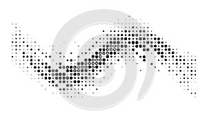 Abstract Halftone Wave Pattern Digital Texture Background, vector design Generative AI