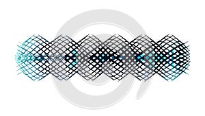 Abstract Halftone Wave Pattern Texture, vector design Generative AI