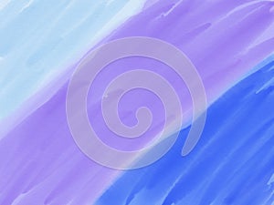 Abstract hand draw blue, purple background on paper texture, illustration, copy space for text, watercolor paint
