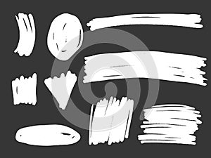 Abstract hand drawn doodle circles, arrows. Business doodles isolated on white background.