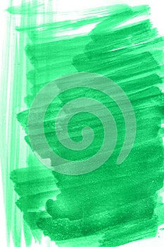 Abstract hand drawn green watercolor background, raster illustration