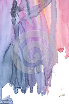 Abstract hand drawn pink and gray watercolor background, raster illustration