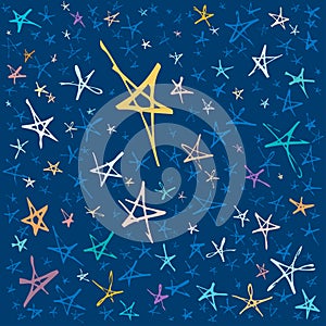Abstract Hand Drawn Star Constellation