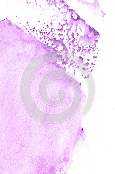 Abstract hand drawn violet watercolor background, raster illustration