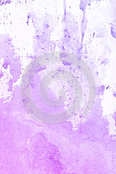 Abstract hand drawn violet watercolor background, raster illustration