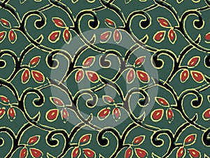 Abstract Hand indian Block Ajrakh Print background pattern