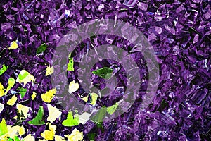 Abstract hand paint picturesque violet acrillic art, colorful spots on canvas. Ultraviolet color of 2018 year For