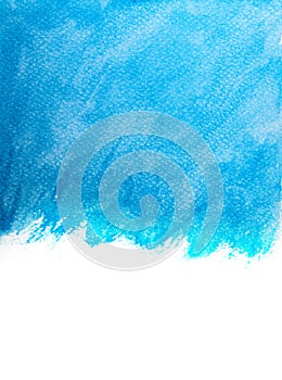 Abstract Hand-painted Art Background. Blue abstract watercolor background.