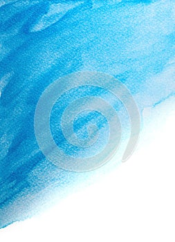 Abstract Hand-painted Art Background. Blue abstract watercolor background.