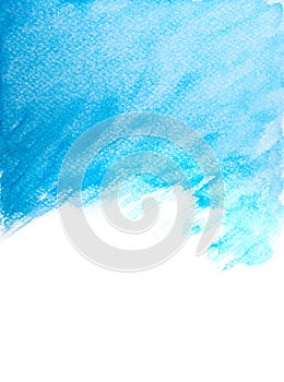 Abstract Hand-painted Art Background. Blue abstract watercolor background. Watercolor Textured Background
