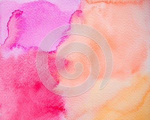 Abstract Hand painted Watercolor Colorful wet on white paper. texture for creative wallpaper or design art work. Background for