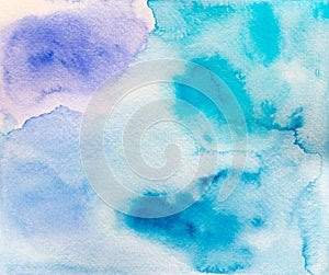 Abstract Hand painted Watercolor Colorful wet on white paper. texture for creative wallpaper or design art work. Background for