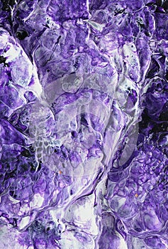 Abstract Handpainting in White and Violet