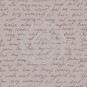 Abstract handwritted shorthand seamless pattern.