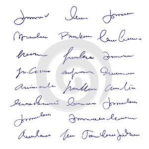 Abstract handwritten signatures for design documents